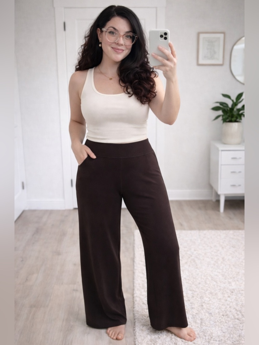 ✨2/$60✨Wide Leg Women's Pants in Dark Brown- buttery soft